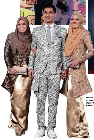  ??  ?? ASHRAF bersama Dayana dan Sakinah.