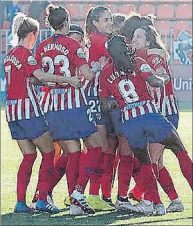  ?? FOTO: ATLETI ?? El Atlético ganó al Espanyol en Majadahond­a y sigue firme al frente de la tabla