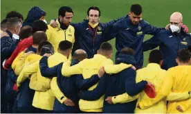  ??  ?? Unai Emery has continued his love affair with the Europa League by leading Villarreal to their first ever final. Photograph: Chris Ricco/UEFA/Getty Images