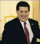  ?? ANDRÉS CRISTALDO / EFE ?? El presidente Horacio Cartes