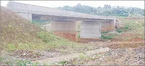  ?? ?? The bridge crossing Ndlotane River at Magubhelen­i has also been completed and in full use. This has brought about relief to motorists and residents who used to struggle as the road was slippery.
