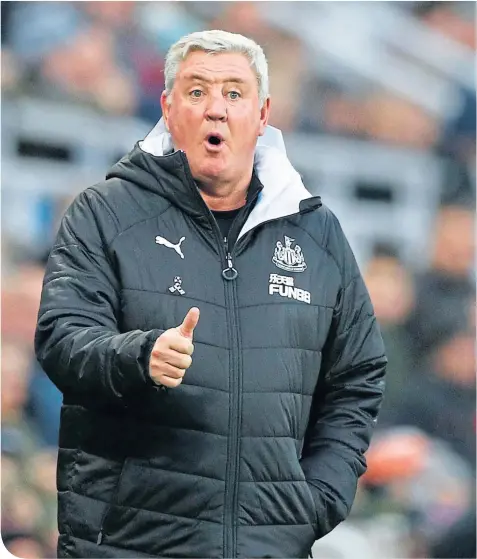  ??  ?? Newcastle United coach Steve Bruce takes his side to face Arsenal at the Emirates this afternoon