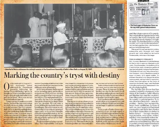 Marking The Country S Tryst With Destiny Pressreader