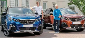  ??  ?? Mixed doubles: Jamie Murray and mum Judy with their new Peugeot 3008 SUVs