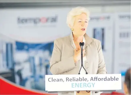  ??  ?? Annette Verschuren, former head of Home Depot’s Canadian unit, now leads NRSTOR Inc., which works with firms on ways to stockpile energy. She says Canada should be focused on emerging markets, and wants the government to get serious about clean tech...