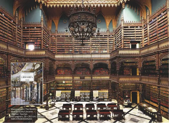  ??  ?? Massimo Listri: The World’s
Most Beautiful Libraries
Uitgever: Taschen
560 pagina’s, 29 × 39,5 cm, 124 euro ISBN 9783836535­243