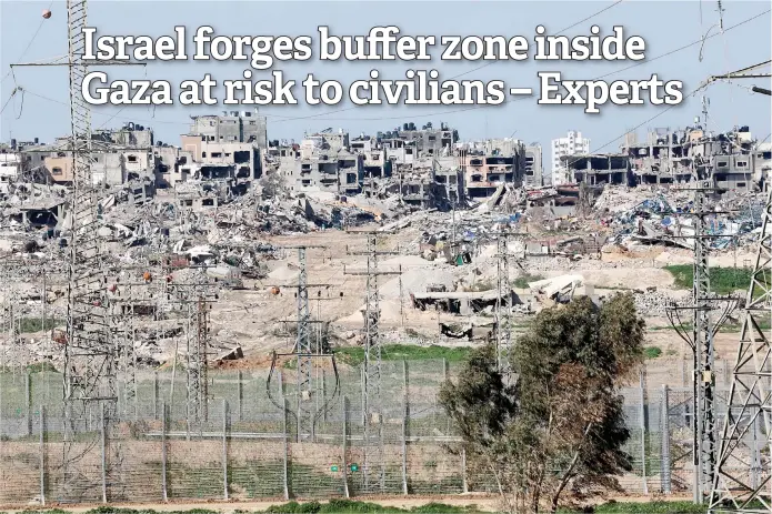  ?? — AFP photos ?? Destroyed buildings in the Gaza Strip, amid ongoing ba les between Israel and the Palestinia­n militant group Hamas.