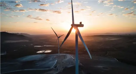  ?? Bloomberg ?? Wind turbines in southern Spain. Xlinks plans to send electricit­y generated by renewables in Morocco to the UK by cable