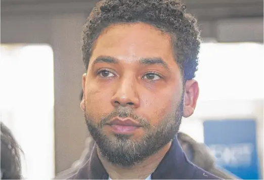  ?? ASHLEE REZIN/SUN-TIMES ?? Jussie Smollett at the Leighton Criminal Courthouse after charges against him were dropped on March 26.