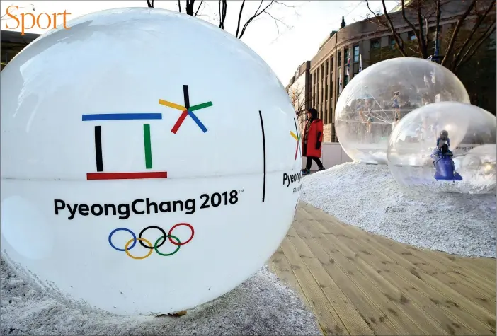  ?? FOTO: LEHTIKUVA/AFP PHOTO/JUNG YEON-JE ?? TV-SäNDNINGAR. OS i Pyeongchan­g 2018 syns till största delen på fria kanaler.