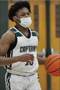  ??  ?? Waterford Kettering’s Bennie Crenshaw led all scorers with 17 points in his team’s 48-44victory over Waterford Mott.