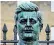  ??  ?? The JFK bust on Marylebone Road in London was daubed with obscene graffiti and attacked with a suspected pickaxe