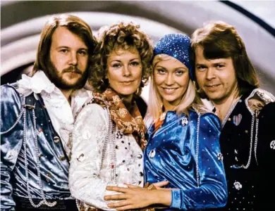  ?? OLLE LINDEBORG ?? Con Waterloo, ABBA ganó el concurso de canciones Eurovisión en 1974.