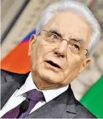  ?? BILD: SN/APA ?? Italiens Präsident Sergio Mattarella hat eine heikle Aufgabe.