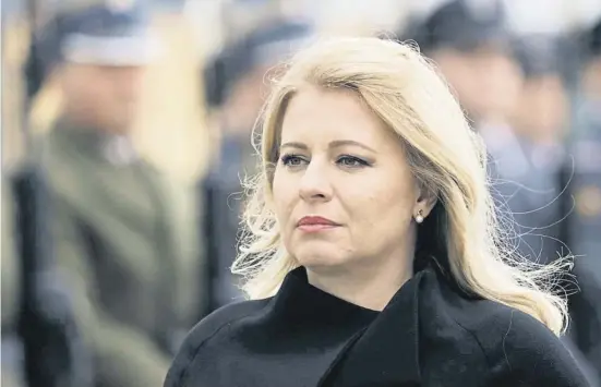  ?? Nu Ph t  / G tty ?? La presidenta de la República d’Eslovàquia, Zuzana Caputová, de visita oficial a Varsòvia el 16 d’abril