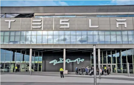  ?? ?? Das Tesla-Werk in Grünheide bei Berlin ist der aktuelle Hotspot der Proteste.