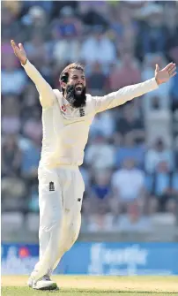  ?? AFP file ?? Moeen Ali during the test series against india. —