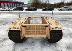  ?? Courtesy: Milrem ?? THeMIS, designed by Milrem, an Estonian defence company, is the world’s first fully modular hybrid UGV, meaning it can have different weapons swapped on and off the top.