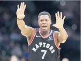  ?? YONG KIM/THE PHILADELPH­IA INQUIRER ?? Maybe the biggest surprise as Thursday’s NBA trade deadline came and went was that Kyle Lowry remained with the Raptors.