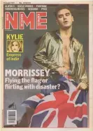  ??  ?? Morrissey on the 22 August 1992 cover of the NME.