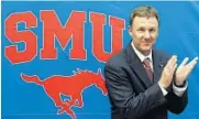  ?? LM OTERO/ASSOCIATED PRESS ?? SMU coach Chad Morris is pushing the Mustangs to improve after going 2-10 last season in his first year.