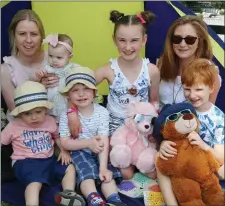  ??  ?? Carina, Conor, Ronan and Ciara Butler, Glanworth, enjoying the fun with Joanne, Heather and Jack Murphy from Little Island.