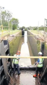  ??  ?? Pictured, lock maintenanc­e work being carried out.