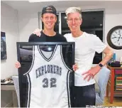  ?? COURTESY PHOTO ?? Jackson Strong (left) ran 32 miles to honor his father, John Strong, who was diagnosed with ALS.