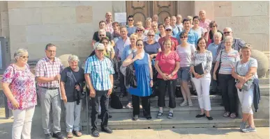  ?? FOTO: PM ?? Der Kirchencho­r Buchheim genoss fünf erlebnisre­iche Tage in und um Dresden.