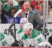  ?? Michael Reaves/TNS ?? Dallas Stars head coach Peter DeBoer