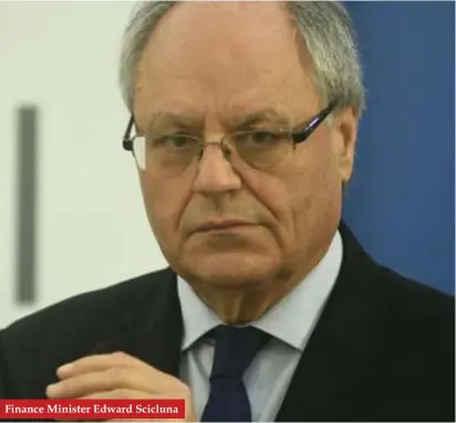  ??  ?? Finance Minister Edward Scicluna