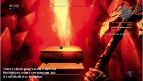  ??  ?? There’s a basic progressio­n in Hellraid that lets you unlock new weapons, but it’s not much of an incentive.