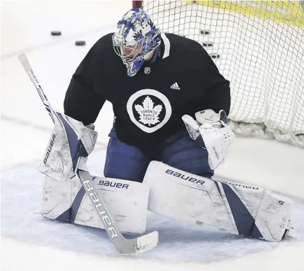  ?? JACK BOLAND ?? Maple Leafs goalie Frederik Andersen must be on his game if Toronto hopes to win an important Game 4 against Boston Thursday night.