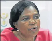  ?? Picture: PUXLEY MAKGATHO ?? WORDS: Communicat­ions Minister Dina Pule has accused DA MP Marian Shinn of trying to score cheap political points.