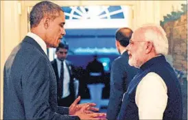  ?? PIB ?? Prime Minister Narendra Modi and President Barack Obama at Washington DC.