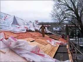  ?? PHOTO PROVIDED ?? The Saddling Shed at the Saratoga Race Course is shown under constructi­on.