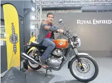  ??  ?? Mr Sumbly, on the Indian-made Intercepto­r INT 650, says Royal Enfield is looking into the feasibilit­y of expanding its first production facility outside India.