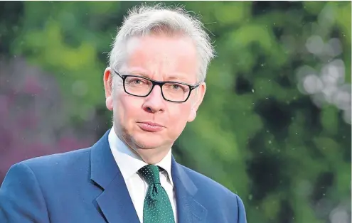  ?? Photograph by Kami Thomson ?? UK FRAMEWORK: Defra Secretary Michael Gove at the James Hutton Institute, Aberdeen, yesterday.