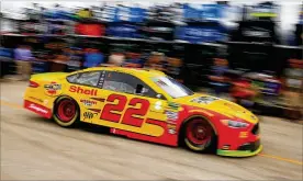  ?? CHRIS TROTMAN / GETTY IMAGES ?? Joey Logano will battle Martin Truex Jr., Kevin Harvick and Kyle Busch for his fifirst championsh­ip today at Homestead-Miami Speedway.