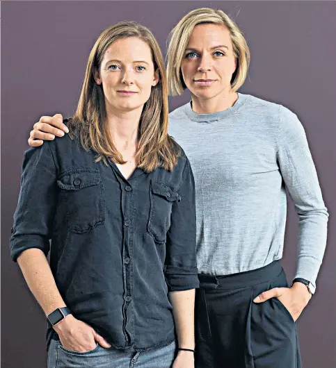  ??  ?? United fight: Helen Richardson-Walsh (left) with wife and fellow Team GB player Kate; and (inset) the pair in hockey action
