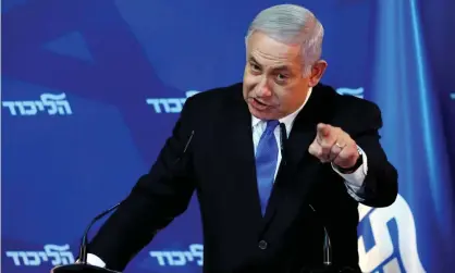  ??  ?? Israel’s prime minister Benjamin Netanyahu promised not to dismantle a single Jewish settlement. Photograph: Ronen Zvulun/Reuters