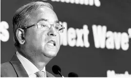  ?? PHOTO: PTI ?? Sebi Chairman U K Sinha at the 7th Financial Markets Summit in Mumbai, on Thursday.