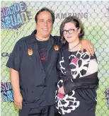  ?? COURTESY OF EVAN AGOSTINI/AP ?? Writer Jimmy Palmiotti, and wife artist Amanda Conner attend the world premiere of “Suicide Squad” in 2016. The pair are working on the highly received Harley Quinn series.