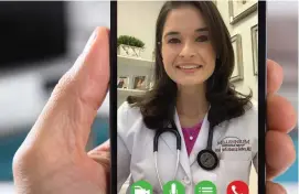  ??  ?? Using the telehealth service MPG Connect, Millennium Physician Group doctors can conduct virtual visits with patients.