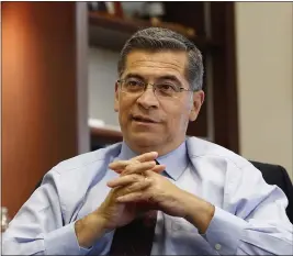  ?? RICH PEDRONCELL­I — THE ASSOCIATED PRESS FILE ?? California Attorney General Xavier Becerra discusses various issues in Sacramento.