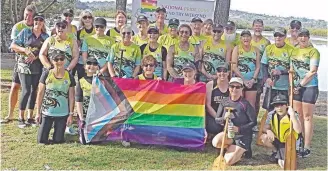  ?? ?? Tweed Dragons is one of the only non-football clubs to do a pride event in the Tweed Shire.