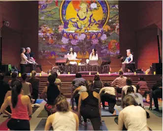  ?? ASYA GOROVITS/RUBIN MUSEUM OF ART ?? As museums across the U.S. look to increase their value to the public and diversify their audiences, more are opening their doors to meditation, yoga and wellness classes.