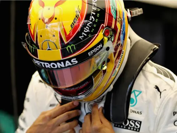  ??  ?? Lewis Hamilton started at 13th on the grid (Getty)
