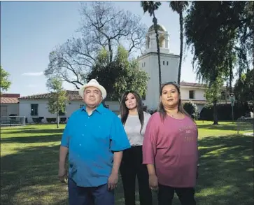  ?? Myung J. Chun Los Angeles Times ?? THE CITY of Huntington Park has placed most of its Finance Department on leave pending an investigat­ion into an alleged data breach. Employees include Edwin Aragon, left, Barbara Rodriguez and Catalina Peraza.