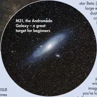  ??  ?? M31, the Andromeda Galaxy – a great target for beginners